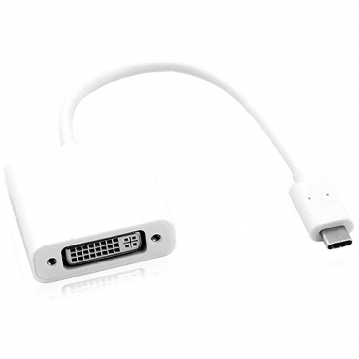 Adaptor USB-C la DVI-D Roline, 10cm