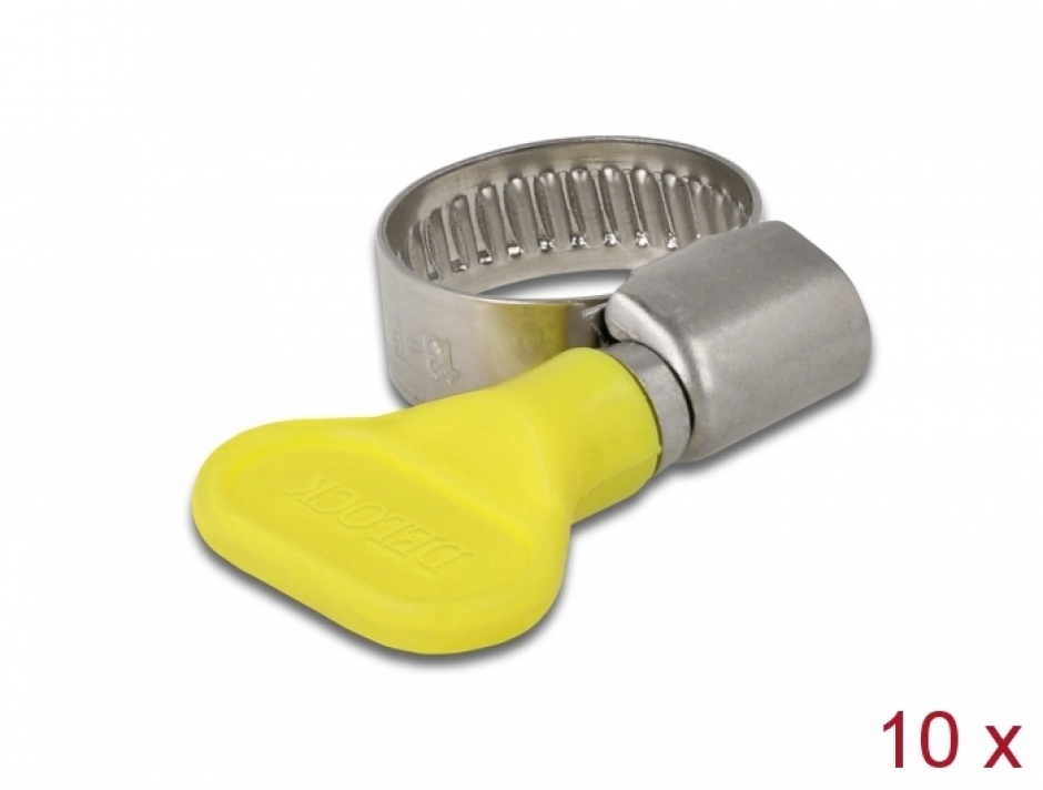 Set 10 Cleme Furtun 13-19 mm Delock Fără Unelte