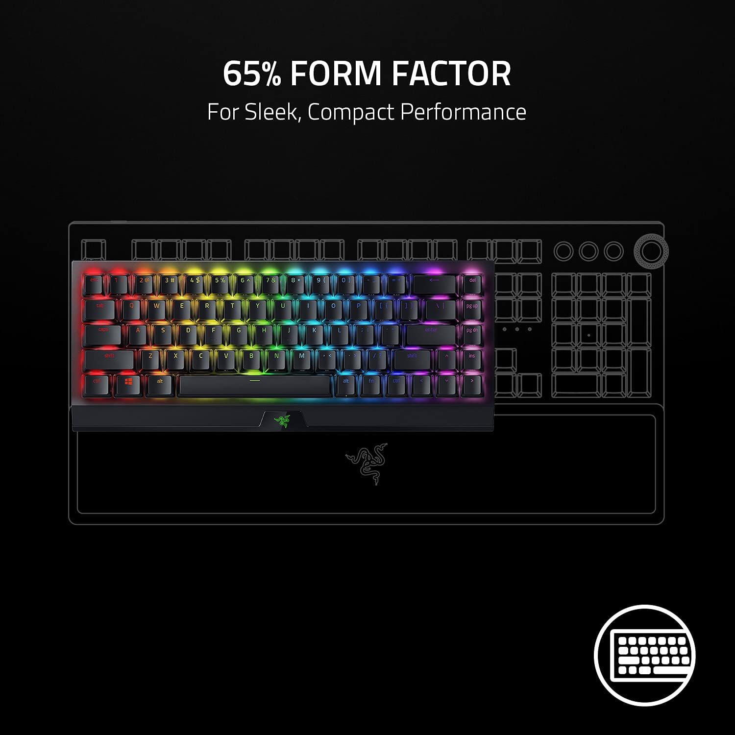 Tastatură Gaming Wireless Razer BlackWidow V3 Mini HyperSpeed - imagine 5