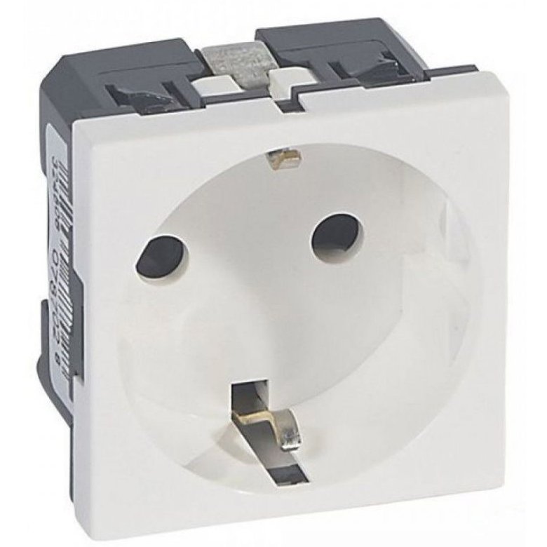 Priza Shuko Legrand Mosaic 2 Module, Alb