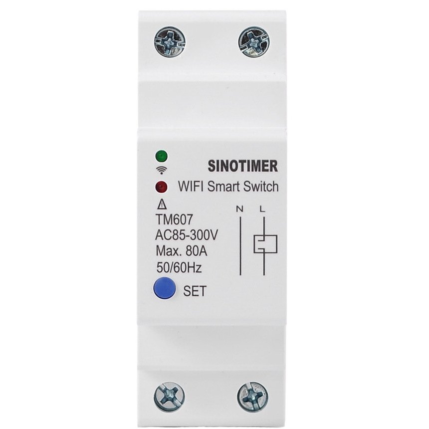 Comutator Temporizat WiFi Sinotimer, 80A, Control App
