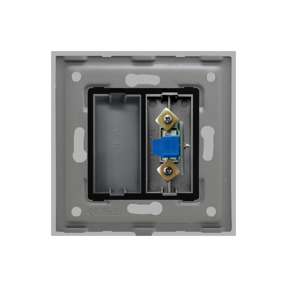 Priza USB + Blank Rama Sticla LUXION, Alba - imagine 20