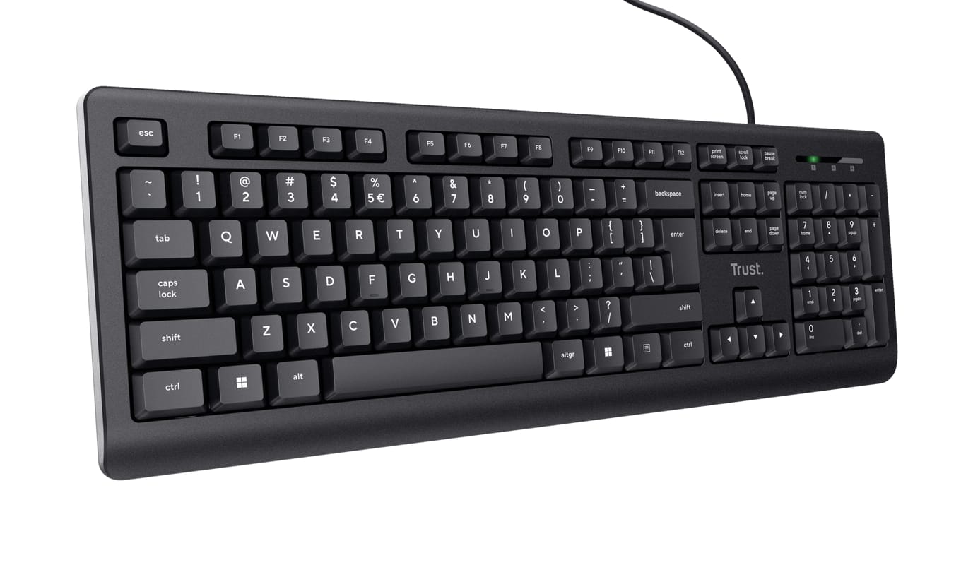 Tastatura cu fir Trust Negru - Confort și Precizie - imagine 3
