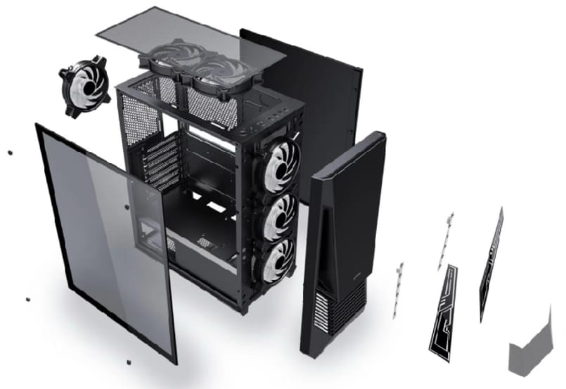 Carcasa Gaming Serioux Rogue Middle Tower ARGB - Sticlă Securizată - imagine 6