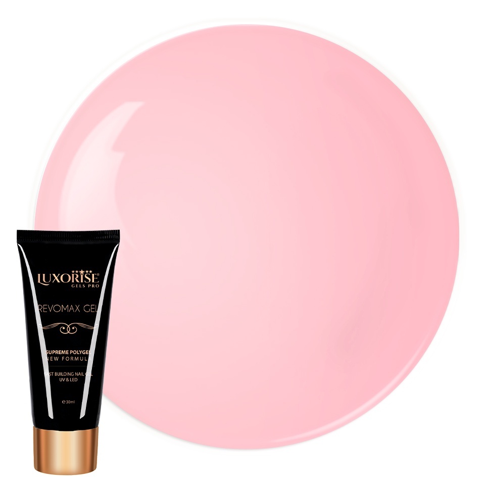 Polygel Luxorise Delicate Pink 30ml - Modelare Ușoară