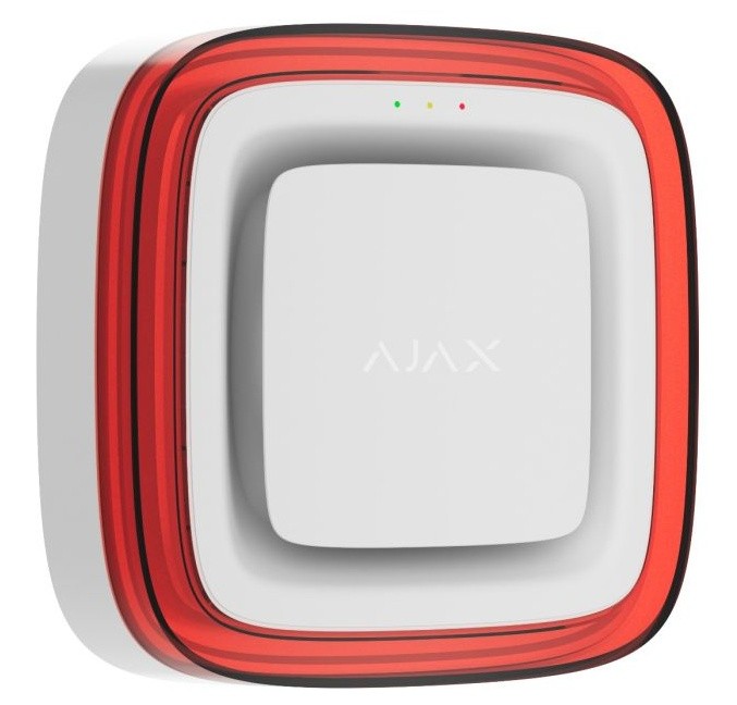 Sirena wireless adresabila Ajax FireProtect Sounder, comunicatie Jeweller, VAD, acustica si luminoasa, 100 dB, 1700 m, IP54, 4x CR123A