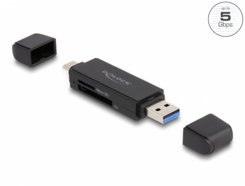 Cititor Carduri Delock USB 3.2 Type-C/A