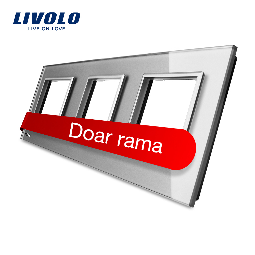 Rama Priză Triplă Livolo Sticlă, Alunecare Ușoară - imagine 19