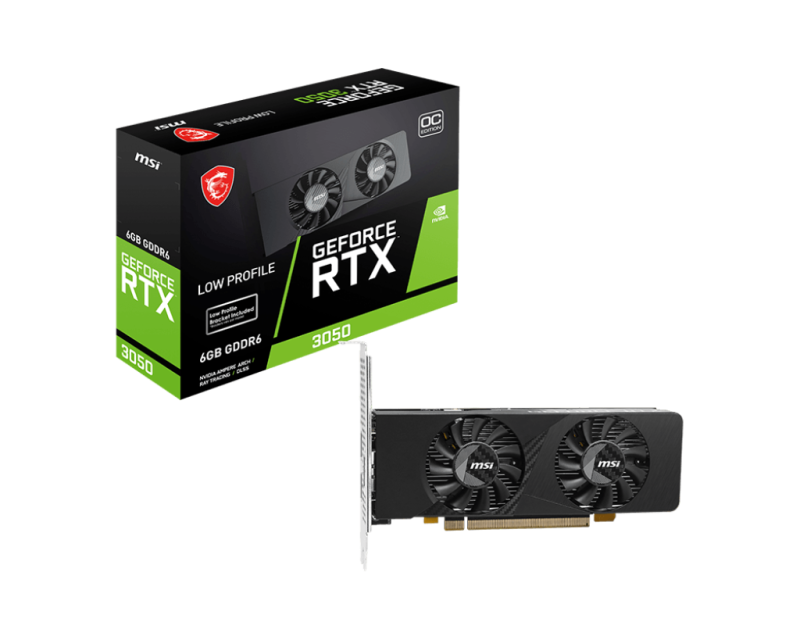 Placă Video MSI RTX 3050 6GB GDDR6 Low Profile PCIe 4.0