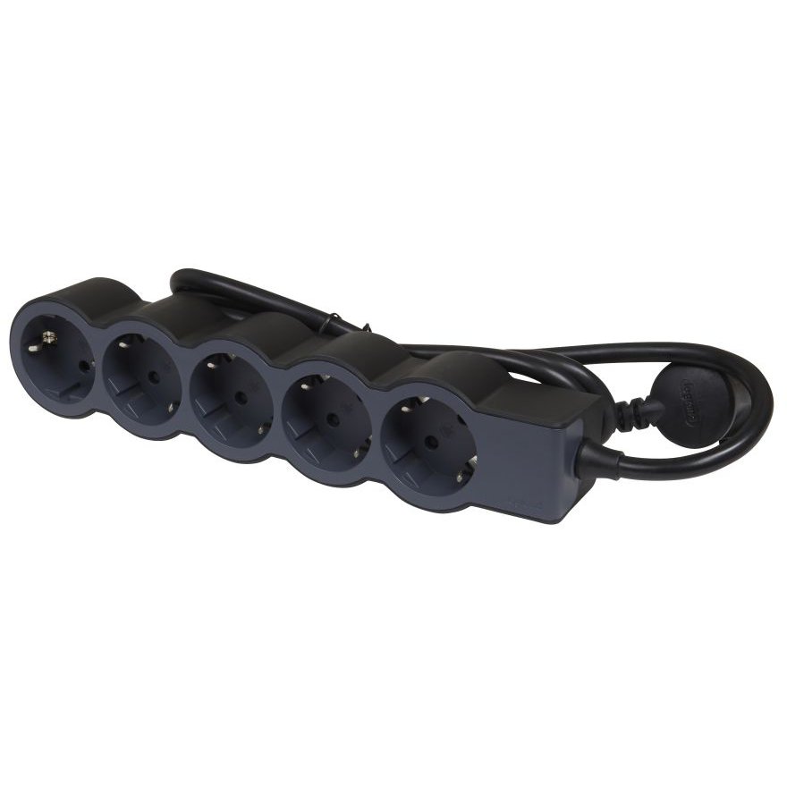 Prelungitoare Legrand 5 prize, 1,5m, Negru