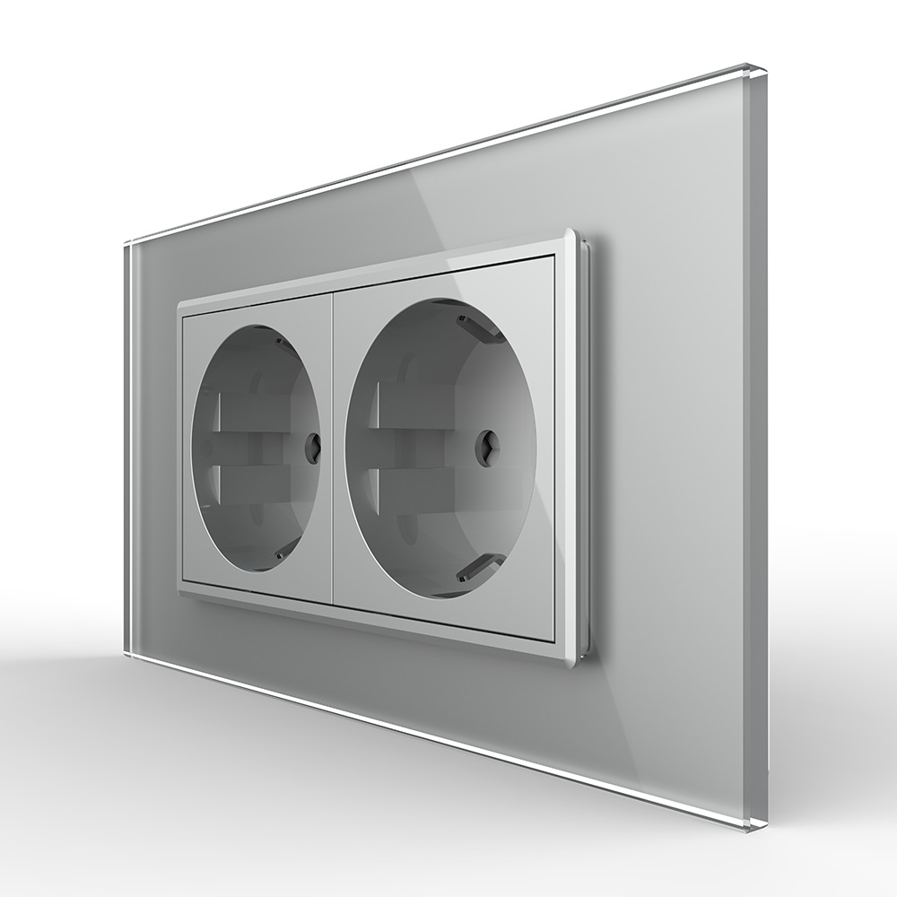 Priza Dubla Livolo Sticla 4M Italiana - imagine 14