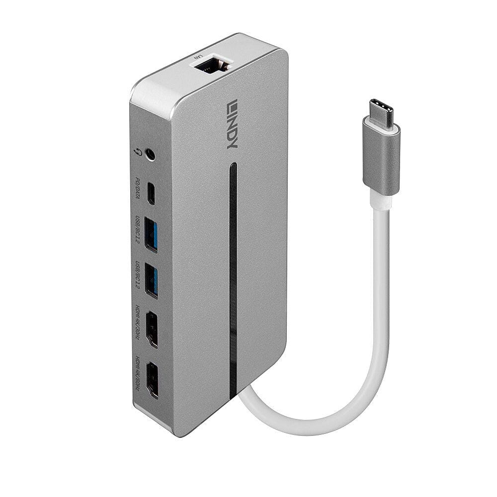 Lindy DST-Mx Duo Mini Docking Station USB-C, Dual 4K, 100W PD - imagine 4