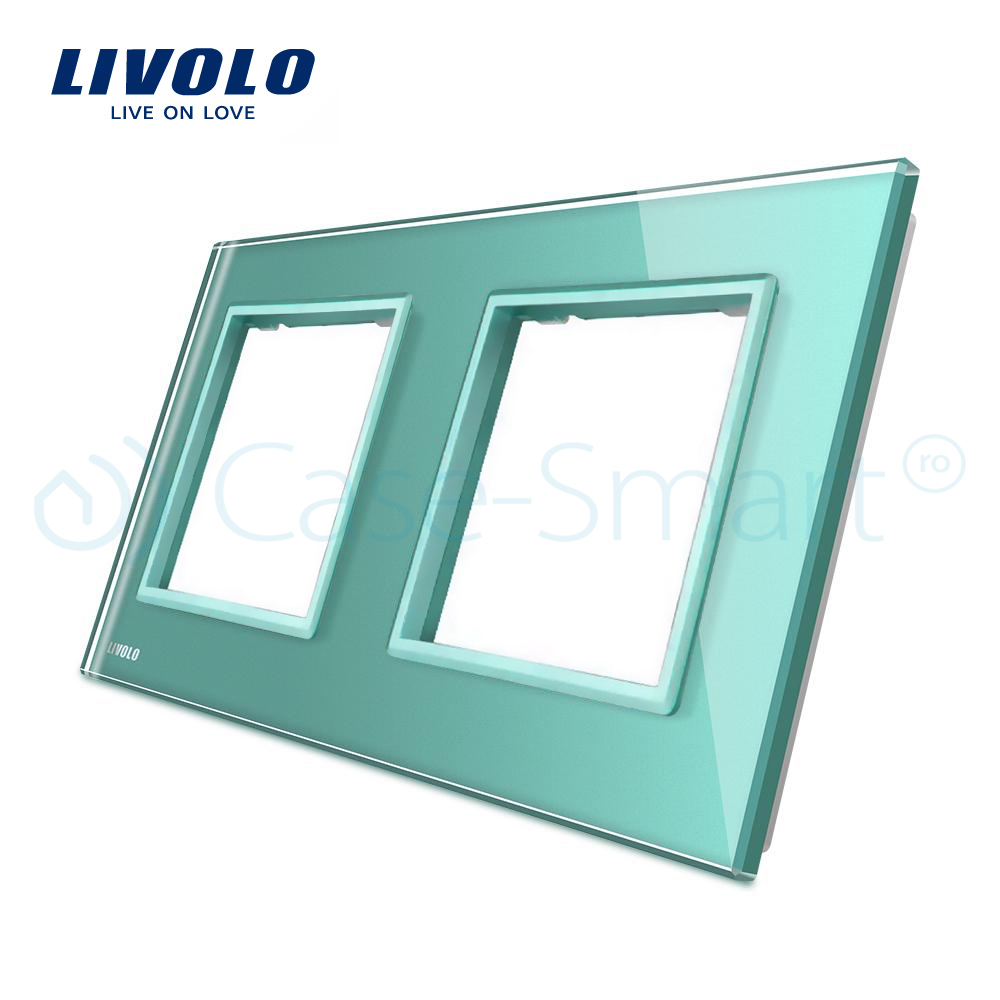 Ramă Priză Dublă Livolo, Sticlă Crystal - imagine 11