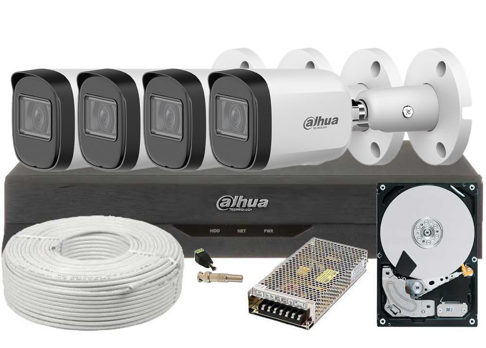 Kit Supraveghere Dahua 4 Camere Full HD AI