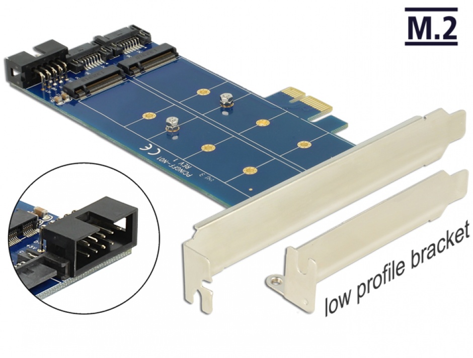 Placă PCI Express 2x M.2 SATA Delock 89374