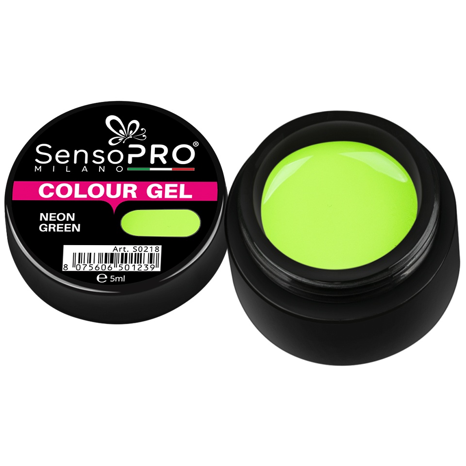 Gel UV Colorat Neon Green SensoPRO Milano 5ml