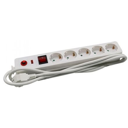 Prelungitor V-TAC 5 Cai 16A cu Protectie