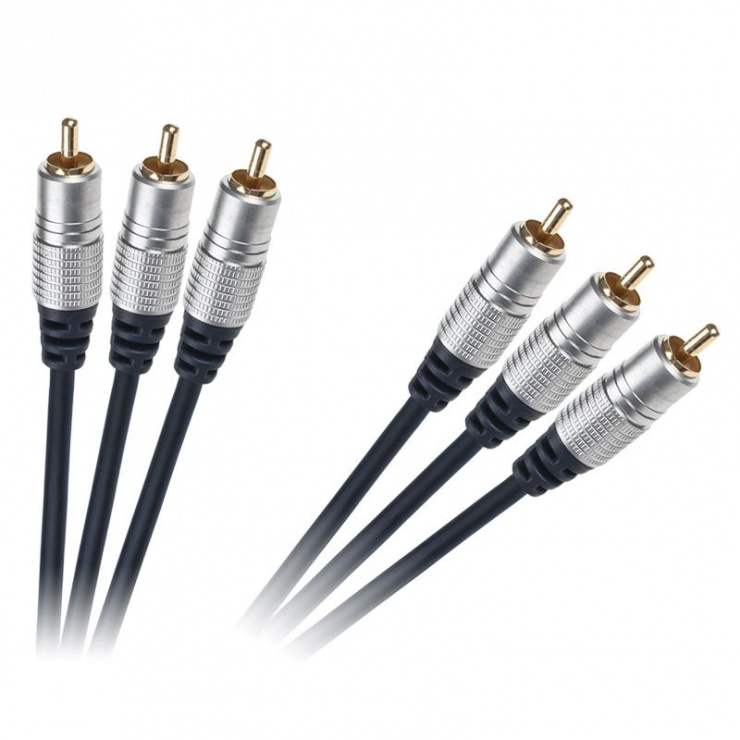 Cablu RCA 3x3 T-T 1.5m OEM Calitate Audio