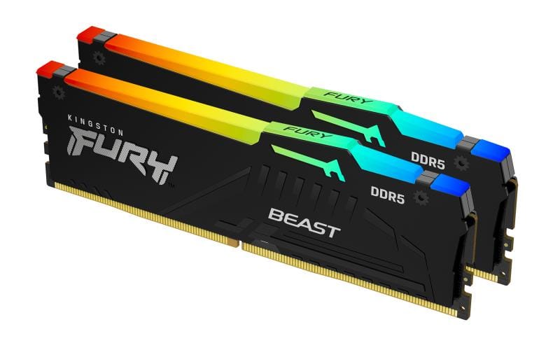 Kingston DDR5 32GB 6000MHz RGB Fury Beast - Performanță Gaming - imagine 2