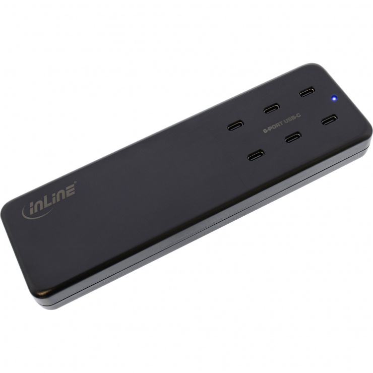 InLine IL31516I: Statie incarcare 6x USB-C 120W GaN