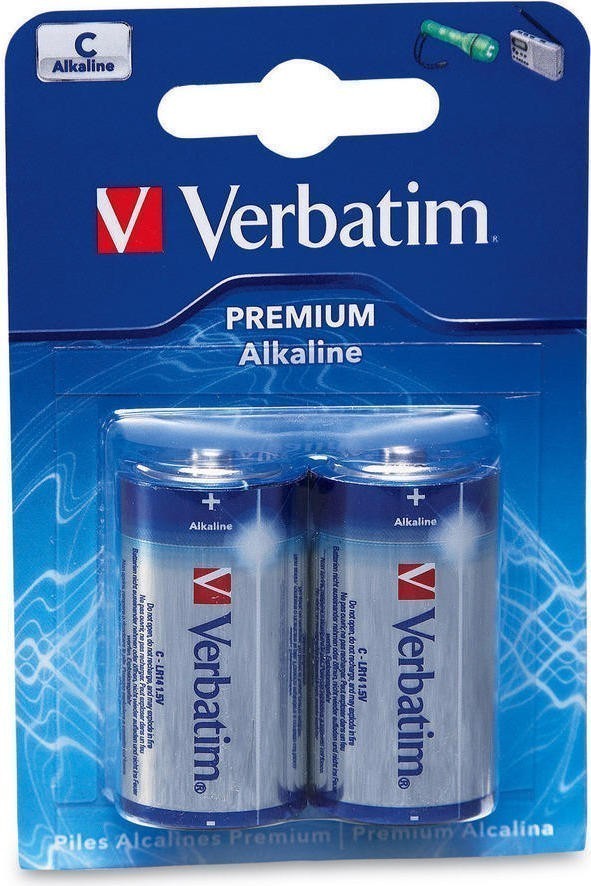 Baterii Verbatim C Alcaline 1.5V - 2 bucăți | Energie de Durată
