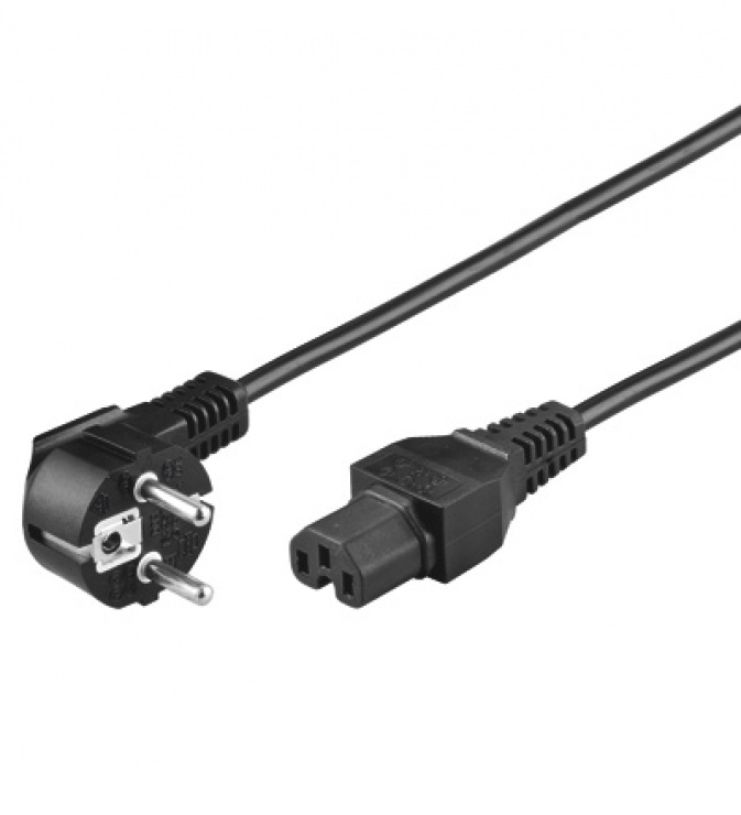 Cablu Alimentare IEC C15 2m, Negru OEM