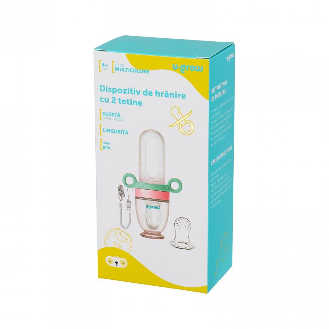 Dispozitiv Hranire Bebe 2 Tetine - U-Grow, Diversificare Sigura - imagine 5