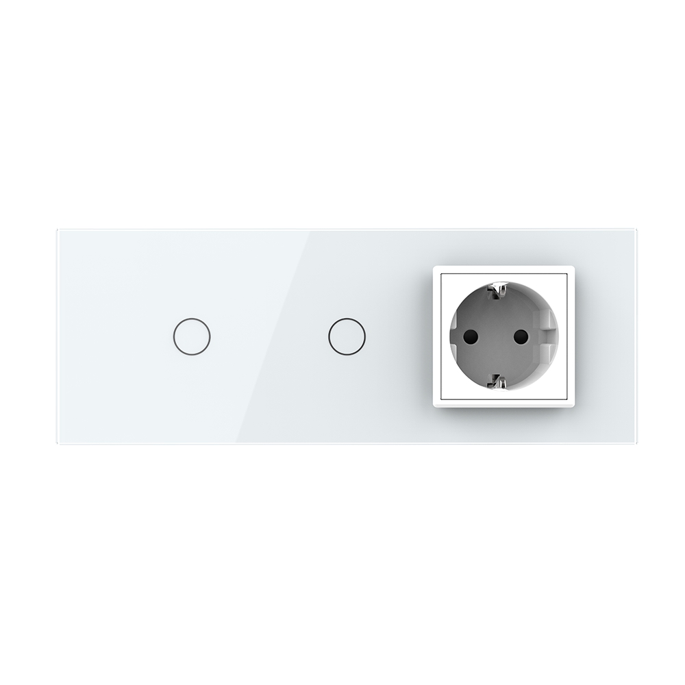 Intrerupator Priza Livolo Sticla 2+S+P - imagine 2