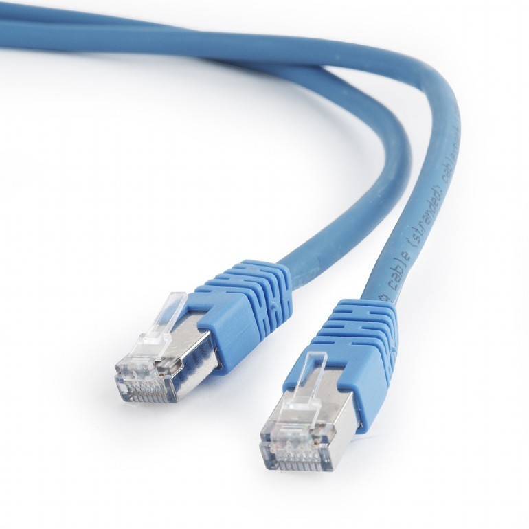 Cablu Patch Cat6a Gembird 0.25m S/FTP Cupru Albastru 10Gbps