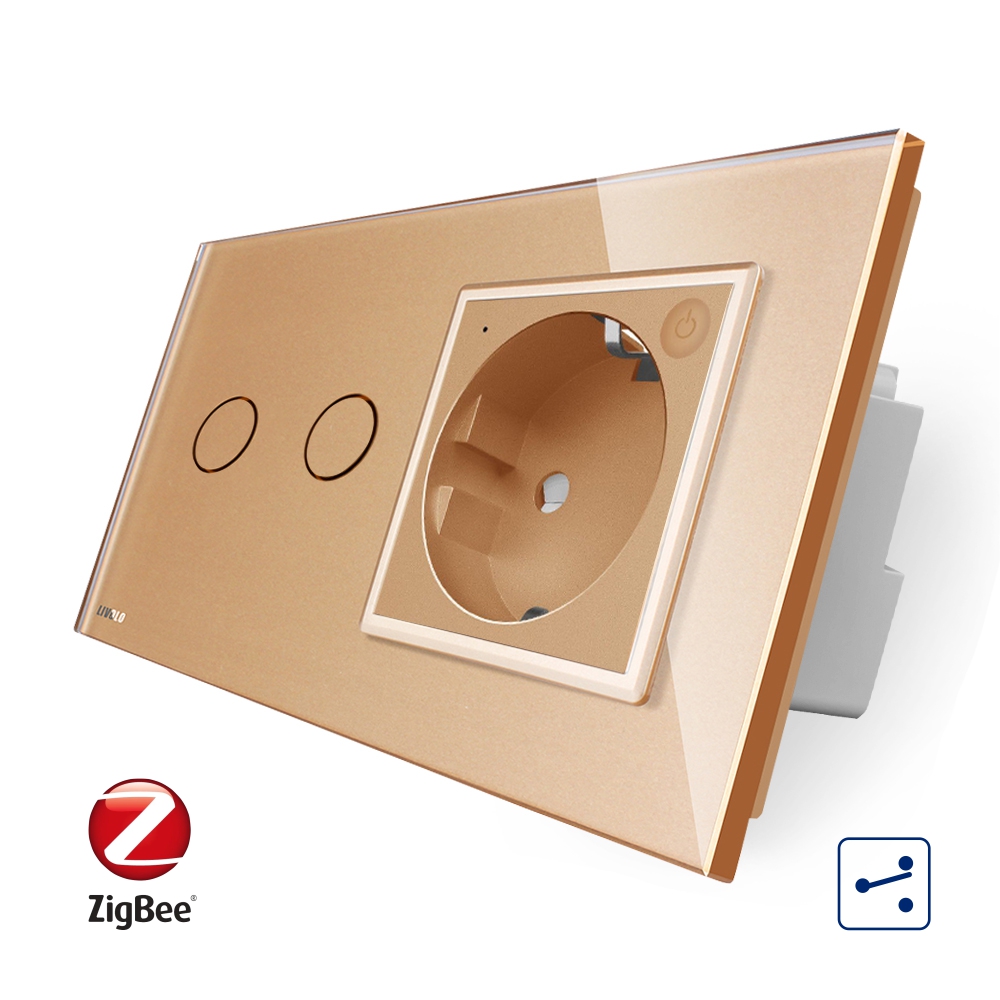 Intrerupator Dublu ZigBee + Priza Livolo, Smart - imagine 9
