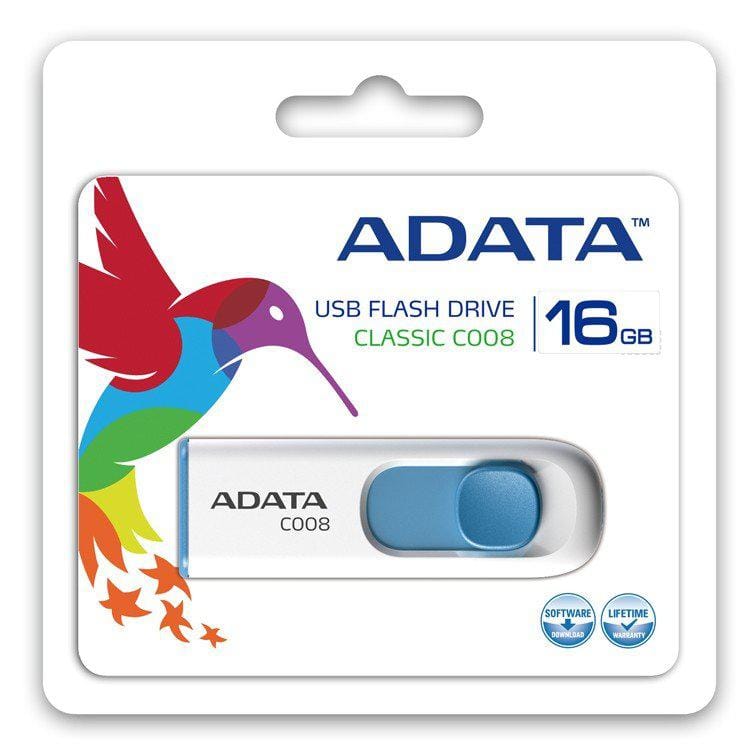 Memorie USB ADATA C008 16GB USB 2.0 - Alb | Transfer Rapid - imagine 3