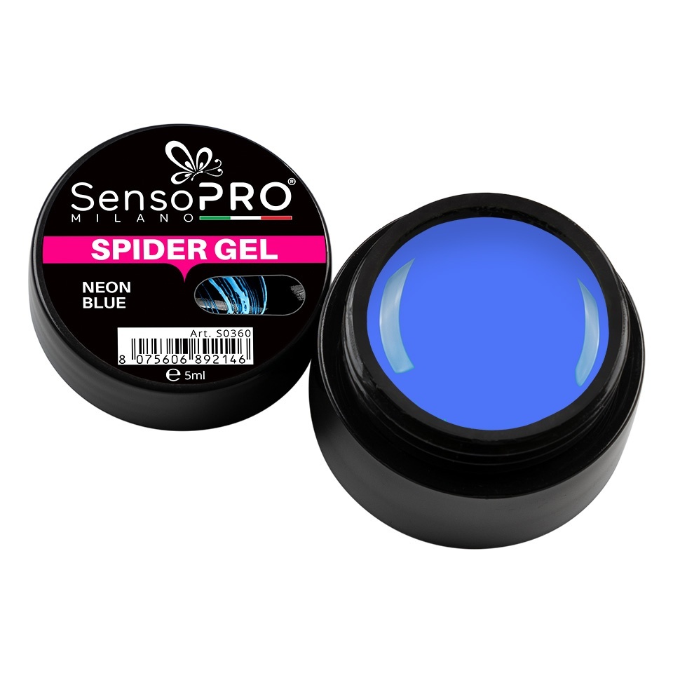 Spider Gel SensoPRO Neon Blue 5 ml - imagine 2