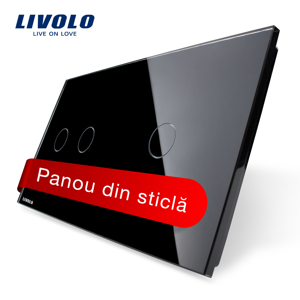 Panou Touch Livolo Sticlă Dublu+Simplu - imagine 5