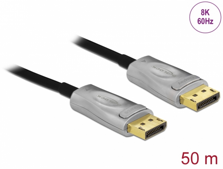 Cablu DisplayPort Optic 8K 50m Delock
