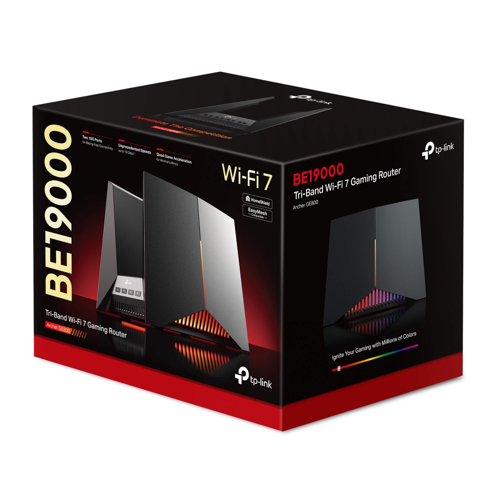 Router WiFi 7 TP-Link Archer GE800 Tri-Band 19Gbps Gaming - imagine 10