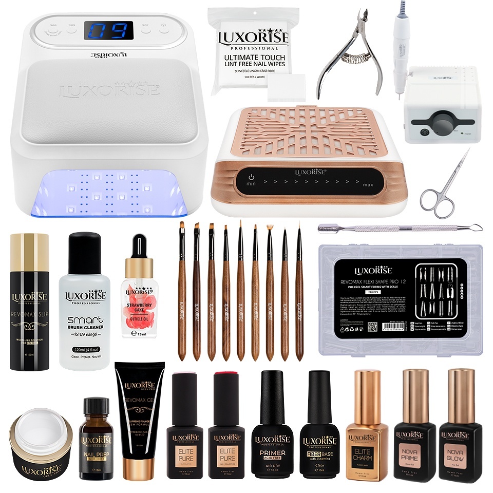 Kit Unghii Gel & Polygel LUXORISE PRO108 - Set Complet