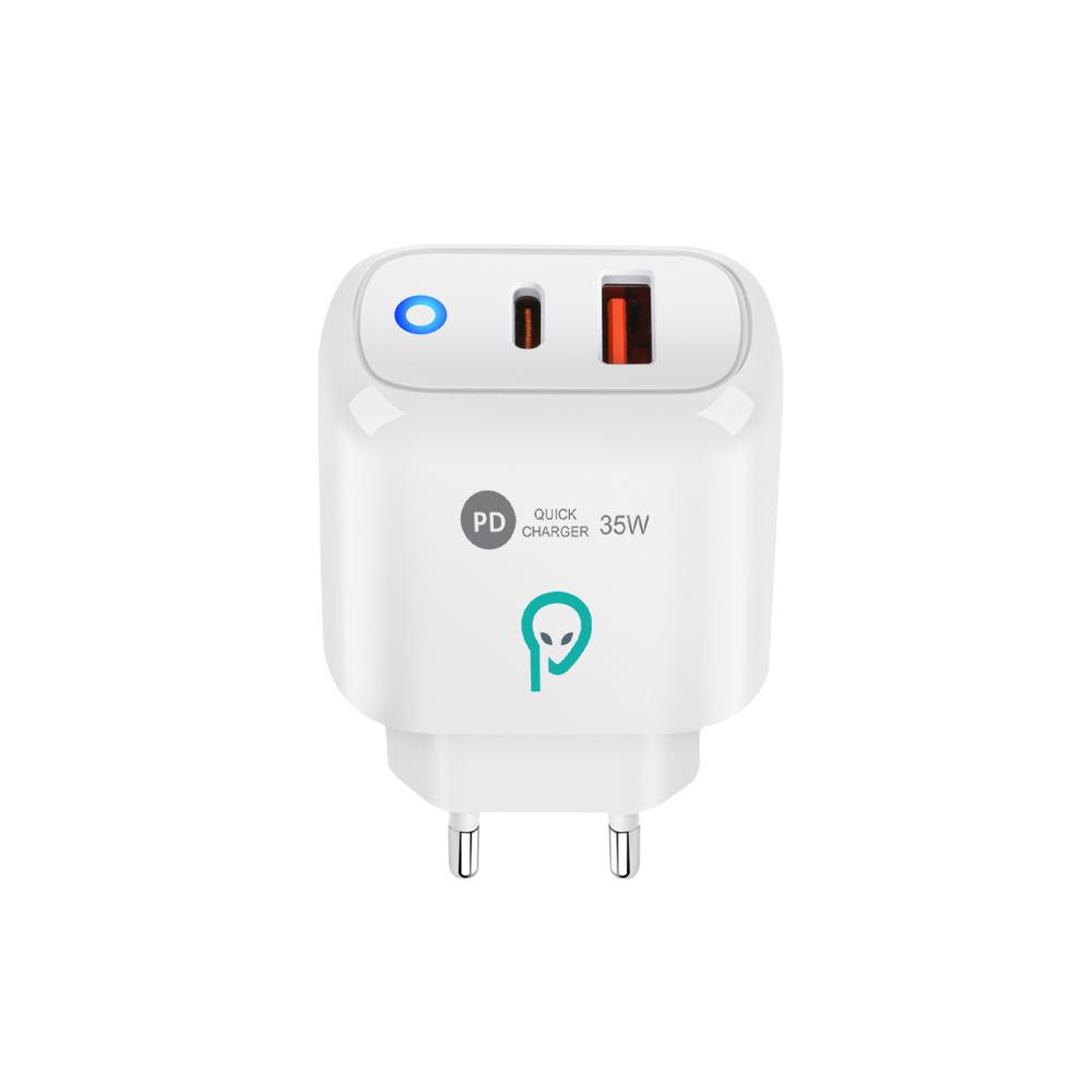 Alimentator Auto SPACER Quick Charge 35W USB-C PD - Alb - imagine 2