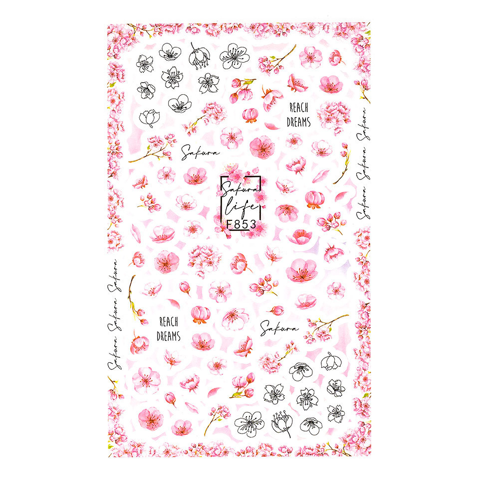 Abtibild Unghii SensoPRO Milano Idyllic Flowers F853