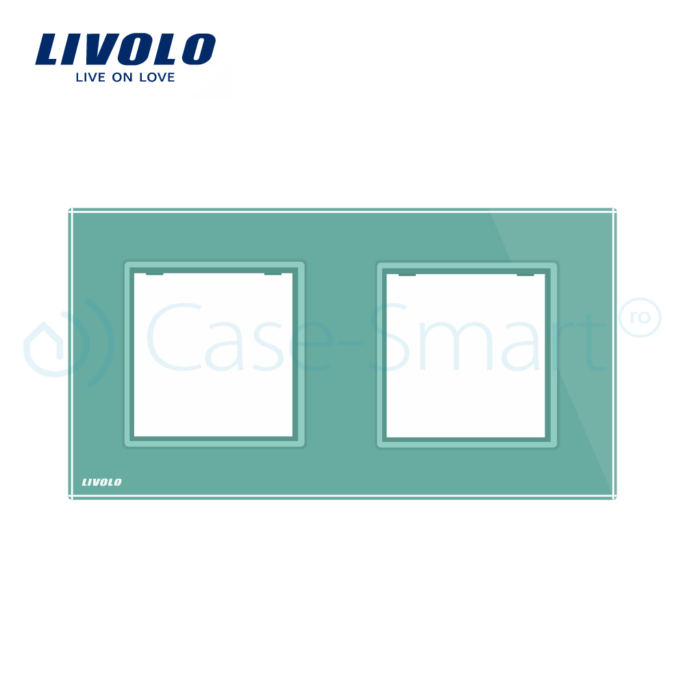 Ramă Priză Dublă Livolo, Sticlă Crystal - imagine 12