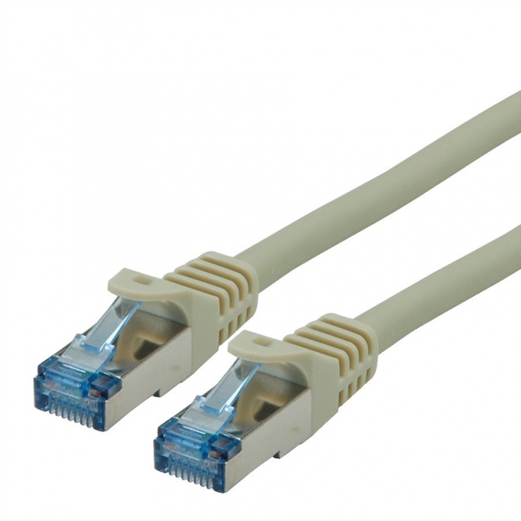 Cablu Roline S/FTP Cat.6A 0.3m Gri