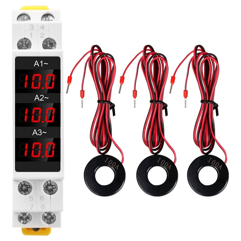 Ampermetru trifazic Sinotimer SDM010A, măsurare curent 3P