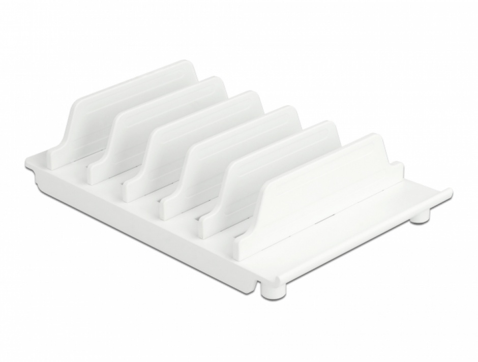 Suport 6 Tablete Delock Alb, Compartimente Reglabile