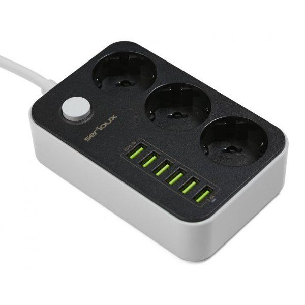Prelungitor Serioux 3 Prize + 6 USB, 2500W