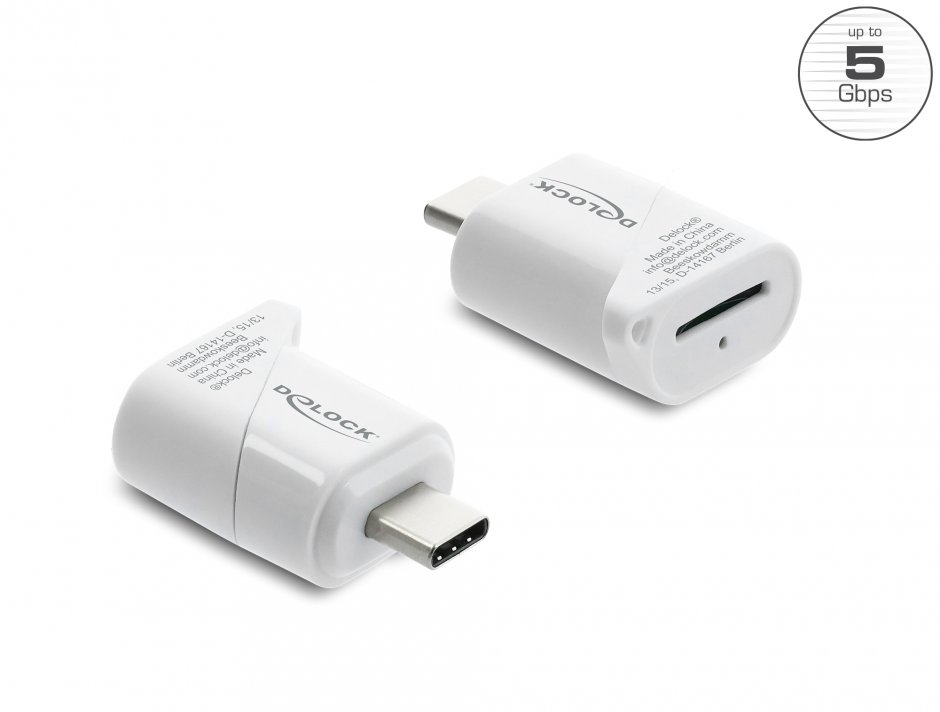 Cititor Carduri Micro SD USB Type-C Delock 91427, 5 Gbps