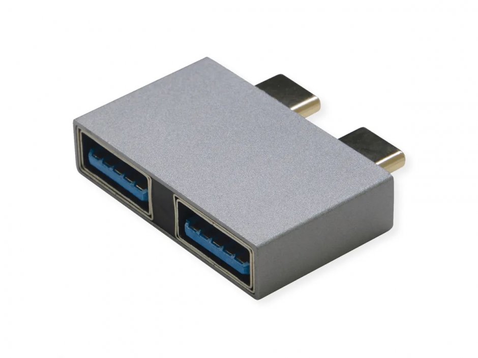 Adaptor USB-C la 2x USB-A 10Gbps, Roline