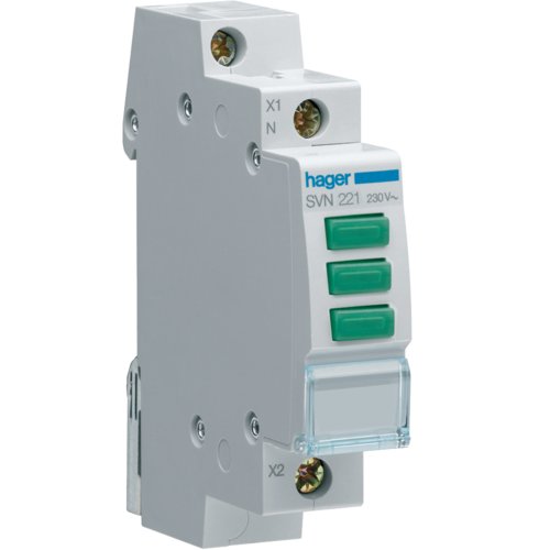 Lampa semnalizare 3xVerde 230V Hager SVN221