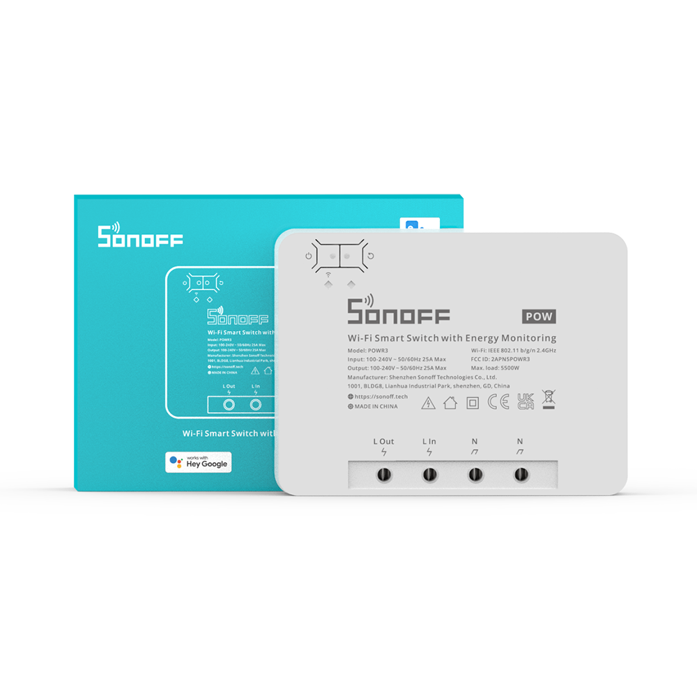Releu Wi-Fi Sonoff Pow R3, 25A, Smart Home - imagine 5