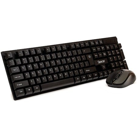 Kit Tastatura si Mouse Wireless Spacer SPDS-1100 Negru - imagine 2