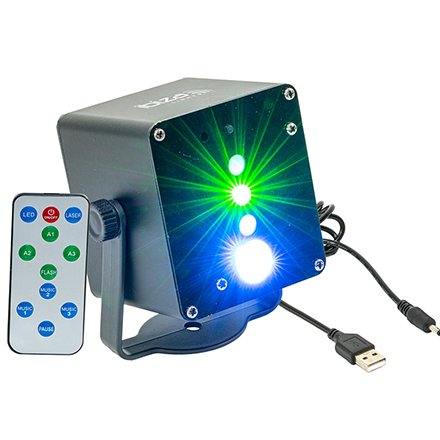 Mini Laser Ibiza Light RGB 3W + Laser Reîncărcabil