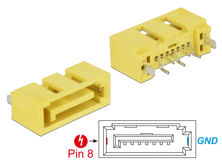 Conector Delock SATA 8P pentru lipit PCB